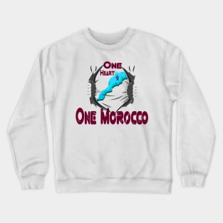 Heartbeat of Unity Embracing One Morocco Moorish DNA Proud Dreams Team Crewneck Sweatshirt